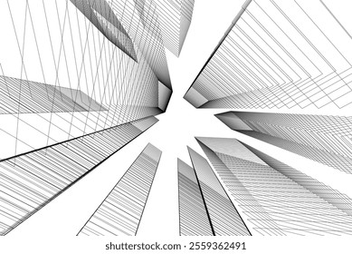 architecture building 3d vector design