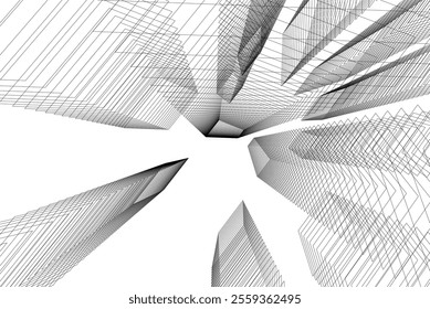 architecture building 3d vector design