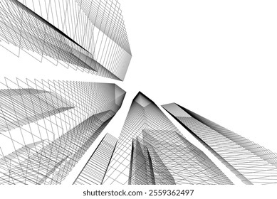 architecture building 3d vector design