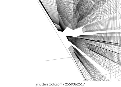 architecture building 3d vector design