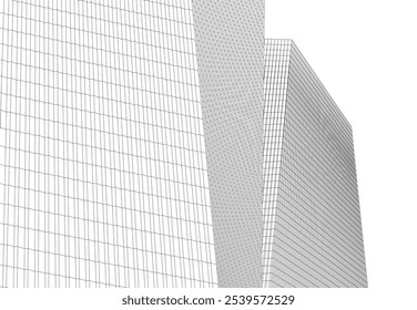 Architektur Gebäude 3D Vektorgrafik