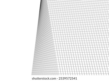 architecture building 3d vector drawing