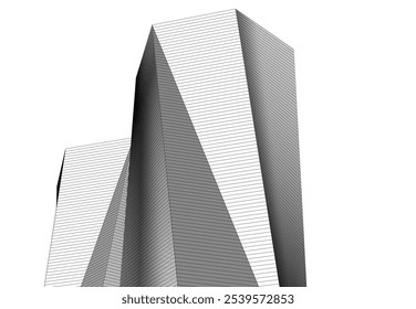 Edificio de arquitectura Dibujo de Vector 3D