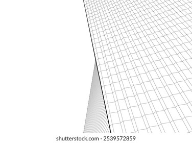 architecture building 3d vector drawing