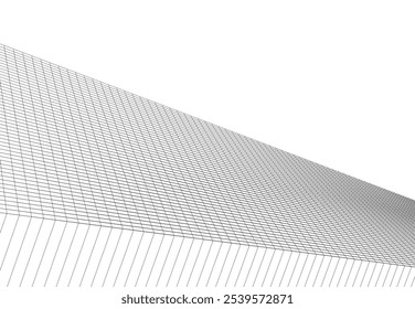 architecture building 3d vector drawing