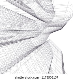 architecture building 3d vector illustration