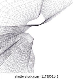 architecture building 3d vector illustration