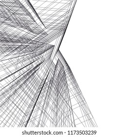 architecture building 3d vector illustration