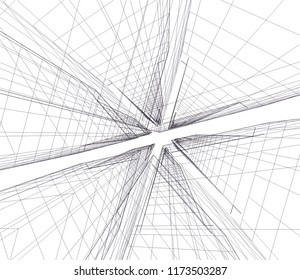 architecture building 3d vector illustration