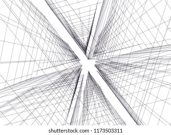 architecture building 3d vector illustration