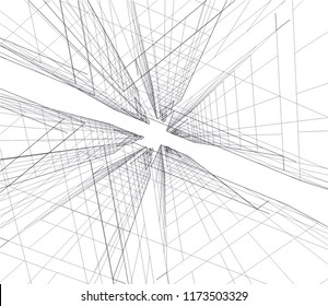architecture building 3d vector illustration