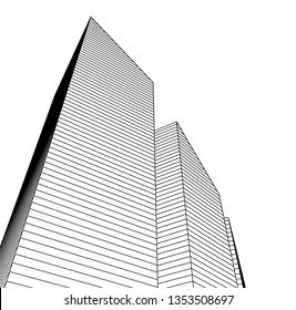 architecture building 3d vector illustration