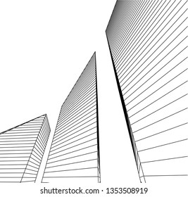 architecture building 3d vector illustration