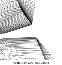 architecture building 3d vector illustration