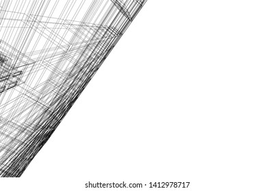 architecture building 3d, vector illustration