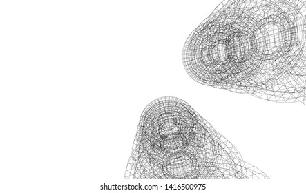 architecture building 3d vector illustration