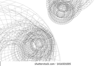 architecture building 3d vector illustration