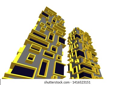  architecture building  3d vector illustration