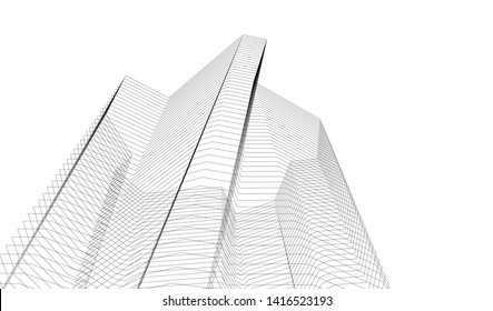  architecture building  3d vector illustration