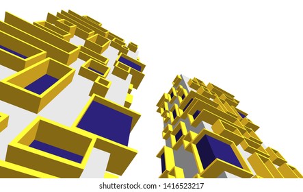  architecture building  3d vector illustration