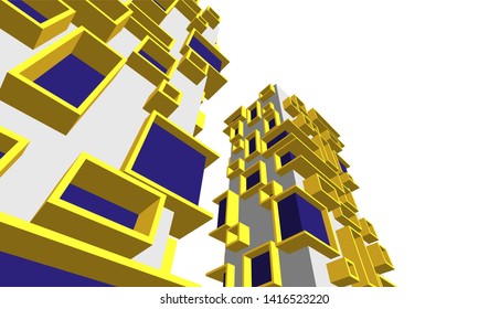  architecture building  3d vector illustration