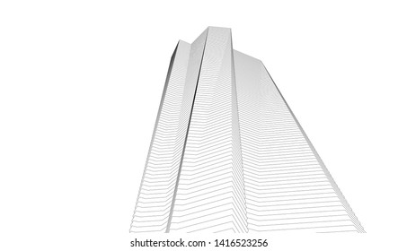  architecture building  3d vector illustration