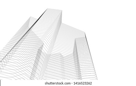 architecture building  3d vector illustration
