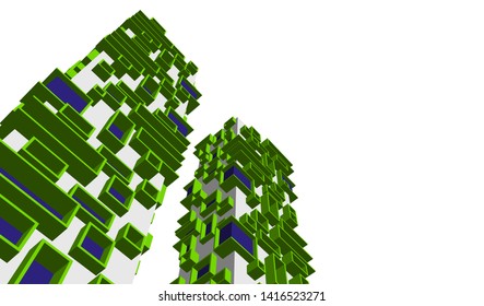  architecture building  3d vector illustration