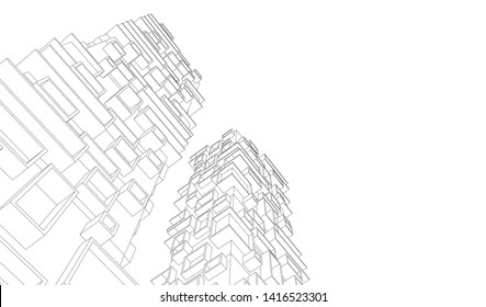  architecture building  3d vector illustration