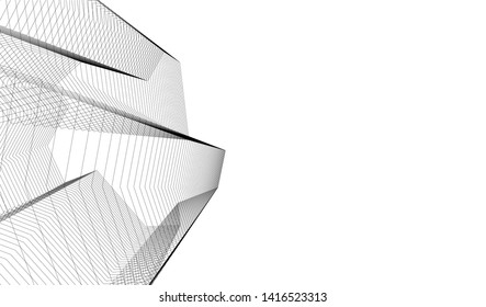  architecture building  3d vector illustration