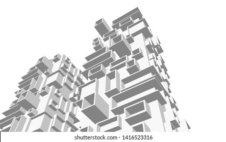  architecture building  3d vector illustration