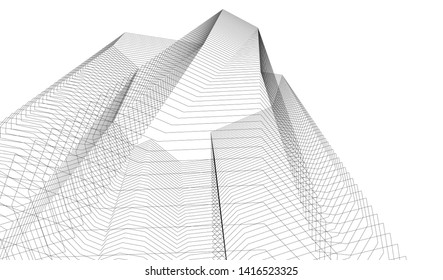  architecture building  3d vector illustration