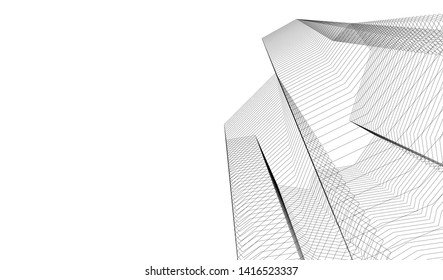  architecture building  3d vector illustration
