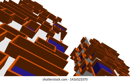  architecture building  3d vector illustration