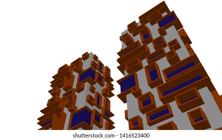  architecture building  3d vector illustration