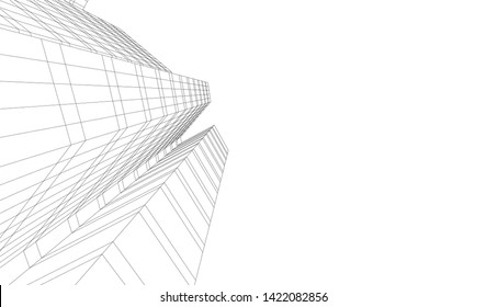 architecture building 3d vector illustration