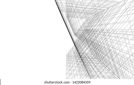 architecture building 3d vector illustration