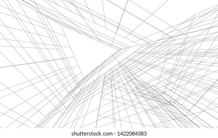 architecture building 3d vector illustration