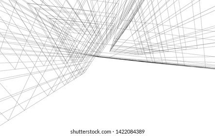architecture building 3d vector illustration