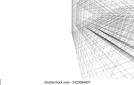 architecture building 3d vector illustration