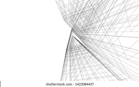 architecture building 3d vector illustration