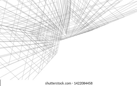 architecture building 3d vector illustration
