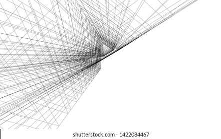 architecture building 3d vector illustration
