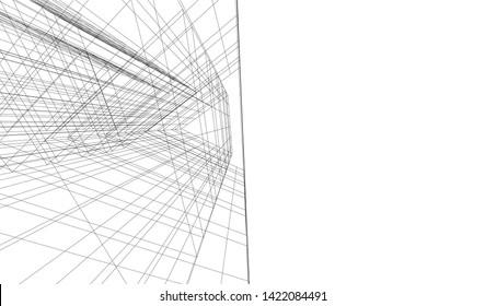 architecture building 3d vector illustration