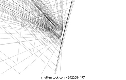 architecture building 3d vector illustration