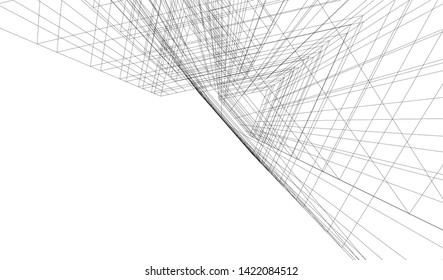 architecture building 3d vector illustration