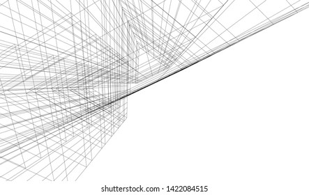 architecture building 3d vector illustration