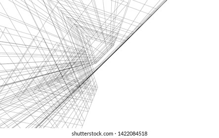 architecture building 3d vector illustration