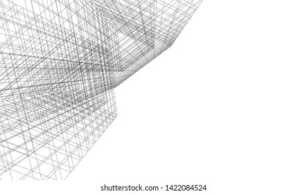 architecture building 3d vector illustration