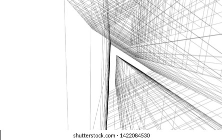 architecture building 3d vector illustration